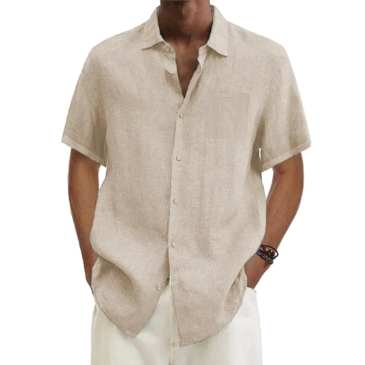Camisa de Lino con Botones Thalea